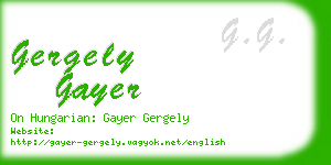 gergely gayer business card